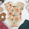 Organic Cotton Short Sleeve Baby Bodysuit, Mirabelle Organic Earthy Clothing